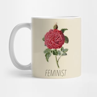 FEMINIST Red Rose Mug